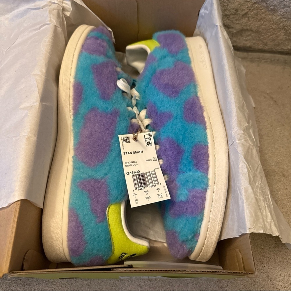Adidas Stan Smith x Monsters Inc Mike Sulley Men’s Size 10 GZ5990 - Picture 2 of 9